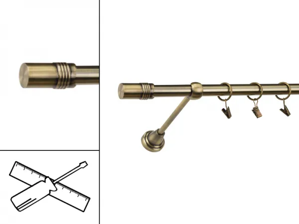 Garniža 19mm - 1rad - CYLINDER - antik